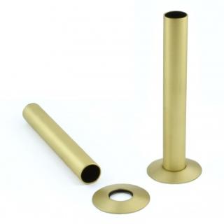 Cast Iron Radiator Pipe Shrouds - Brushed Brass